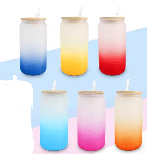 Sublimation 25 oz ombre color glass tumblers – The Glittery Pig, LLC