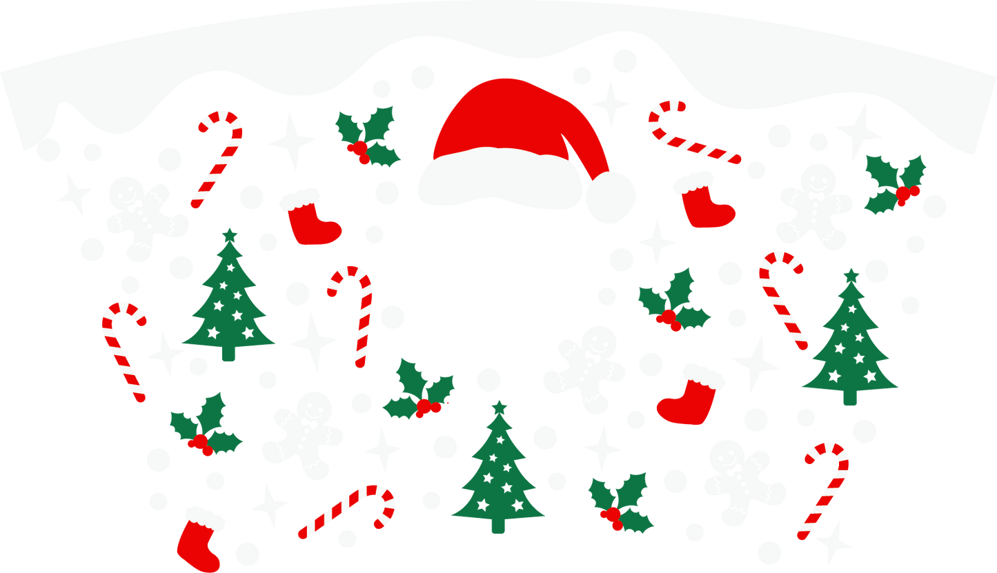 Santa Candyland -Cold Cup Wrap