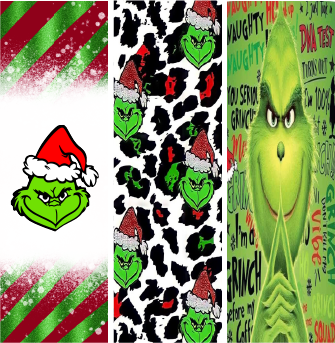 Christmas Grinchmas Pattern Green Tumbler The Grinch Who Stole