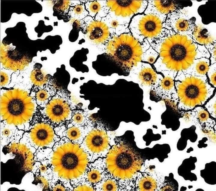 Sunflower animal print tumbler Wrap (Ready to Press)