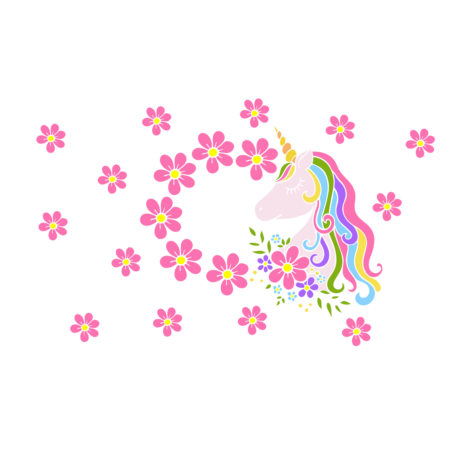 Unicorn Flower- Cold Cup Wrap