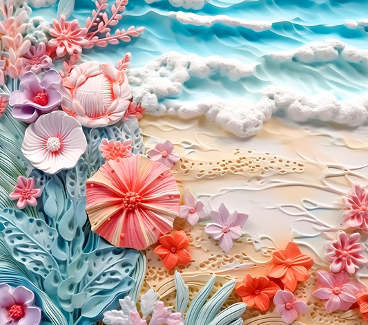 3D Beach Tumbler Wrap-Beach Tumbler Wrap