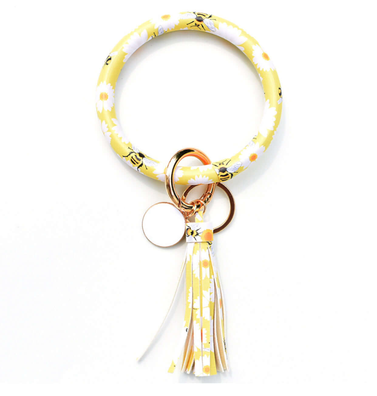 Bangle Bracelet Keychain With Blank Charm For Monogram (NOT SUBLIMATION)