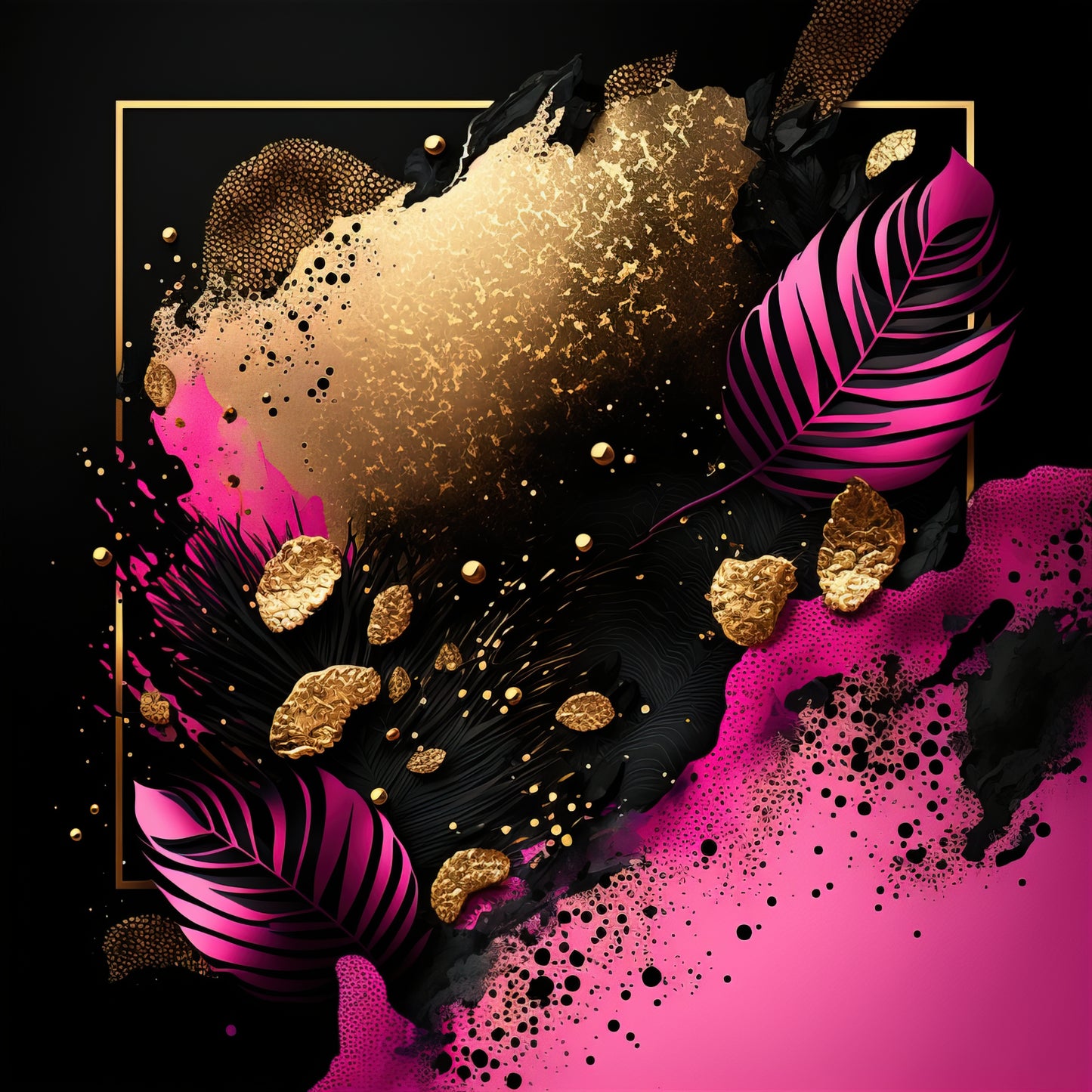 Wild Out Pink Black Luxury -12x12 Adhesive Vinyl