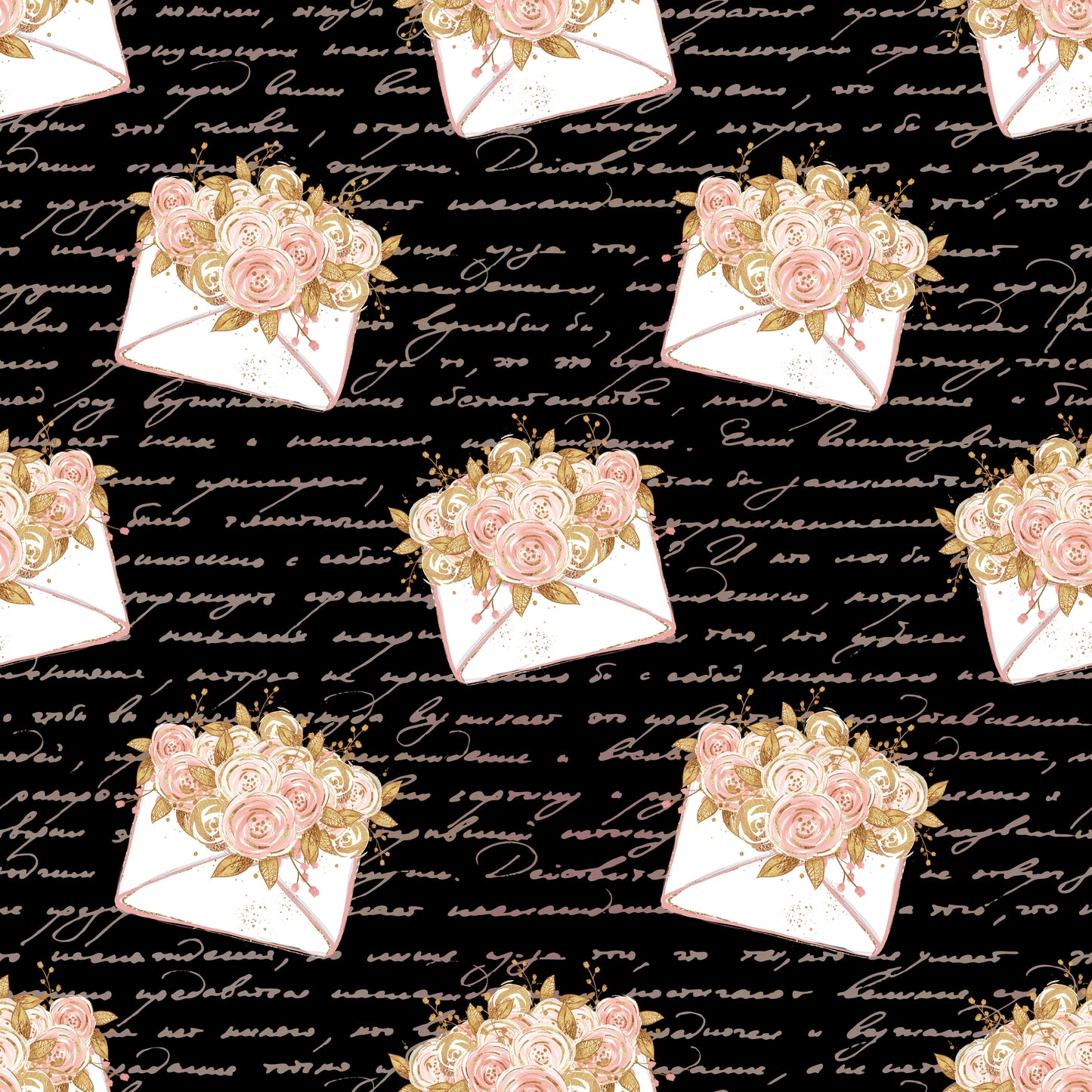 Rose Gold Flowers and Patterns-12x12 Adhesive Vinyl