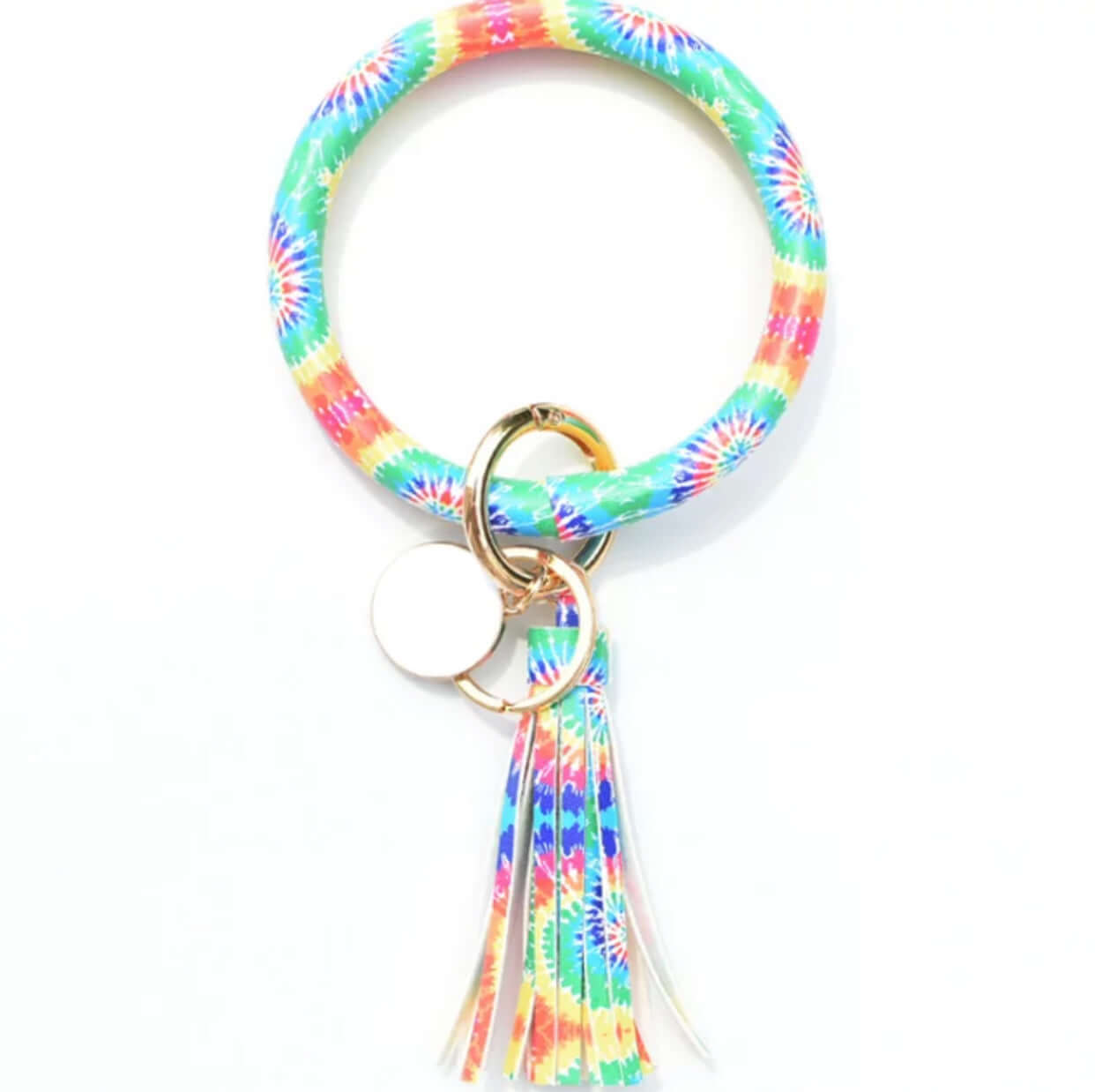 Bangle Bracelet Keychain With Blank Charm For Monogram (NOT SUBLIMATION)