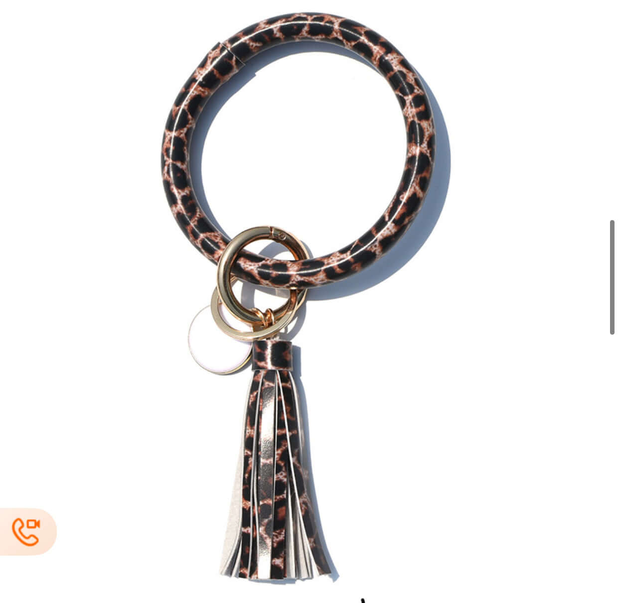 Bangle Bracelet Keychain With Blank Charm For Monogram (NOT SUBLIMATION)