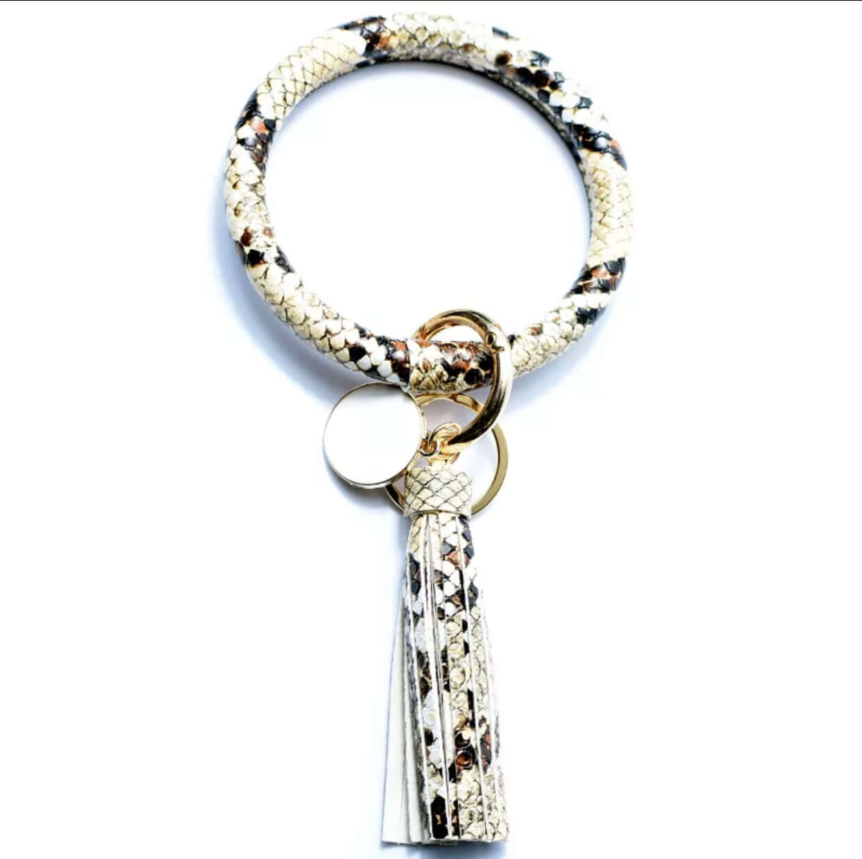 Bangle Bracelet Keychain With Blank Charm For Monogram (NOT SUBLIMATION)