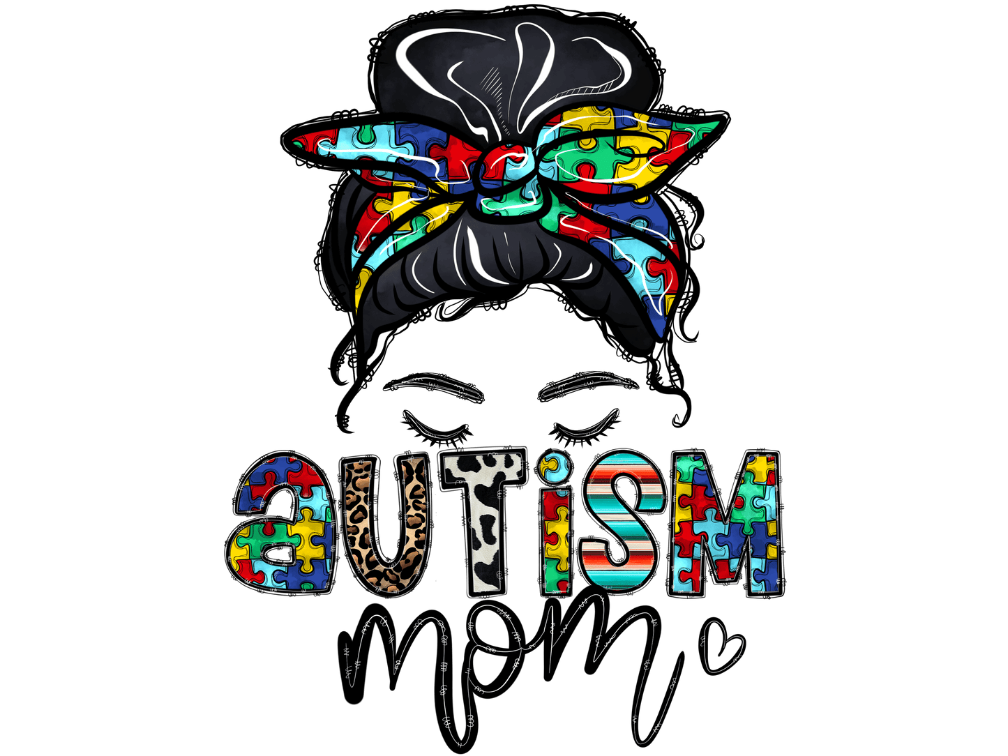 Autism Awareness Mom/Dad T-Shirt Transfer
