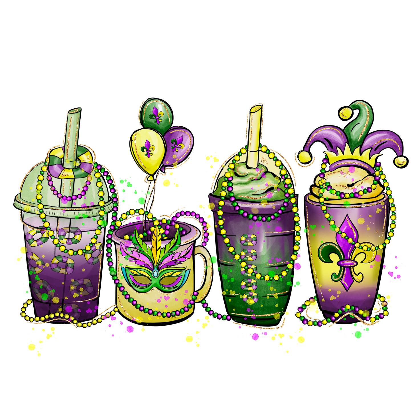Mardi Gras Coffee-Mardi Gras T-shirt Transfer