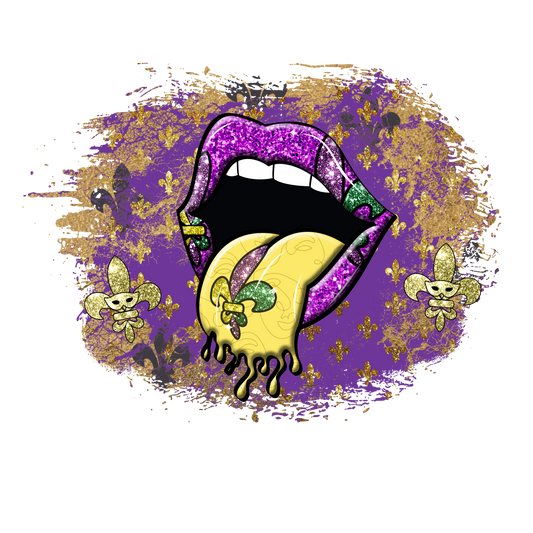 Mardi Gras Lips - Mardi Gras T-shirt Transfer