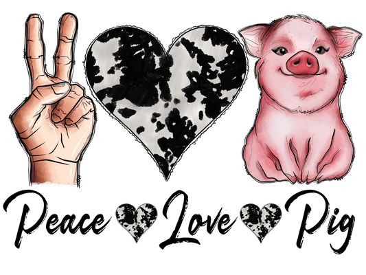 Peace Love and Pig T-Shirt Transfer