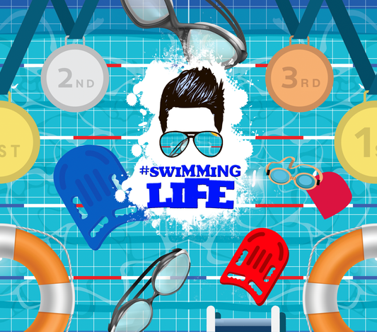 Swimming Life Tumbler Wrap