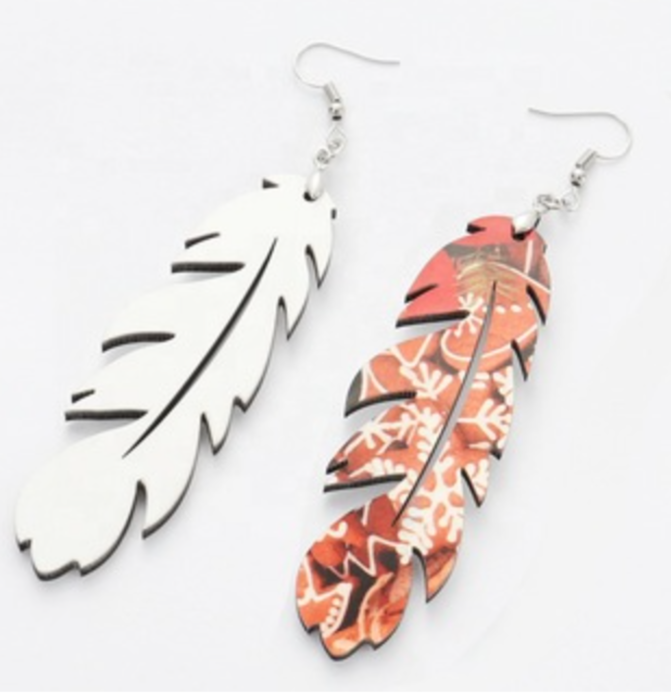 Feather Sublimation Blank Earrings