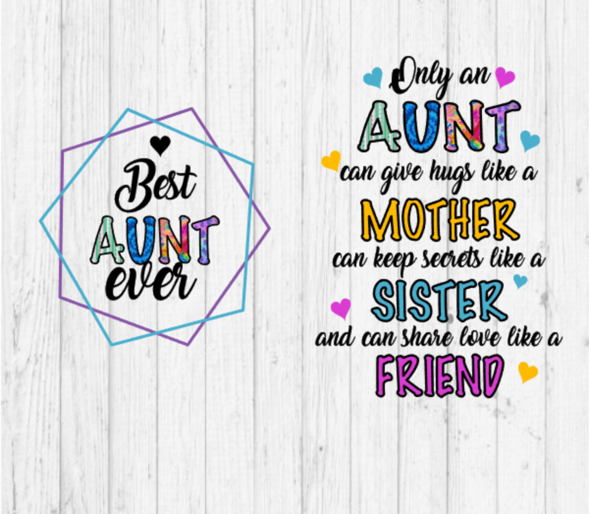 Best Aunt Tumbler Wrap (Ready to Press)