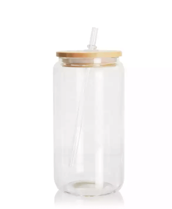 16 oz Sublimation Clear Glass Tumbler