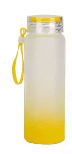 16 oz Sublimation Glass ombre water bottle with screw on lid.