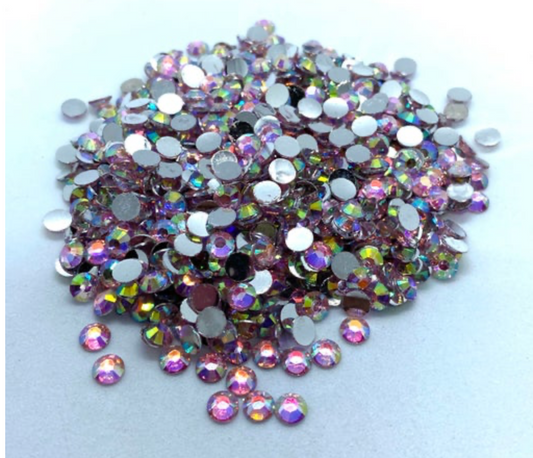 Dark Amethyst AB Resin Round Flat Back Rhinestones – The Glittery Pig, LLC