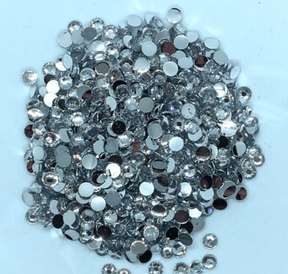Clear Resin Round Flat Back Rhinestones