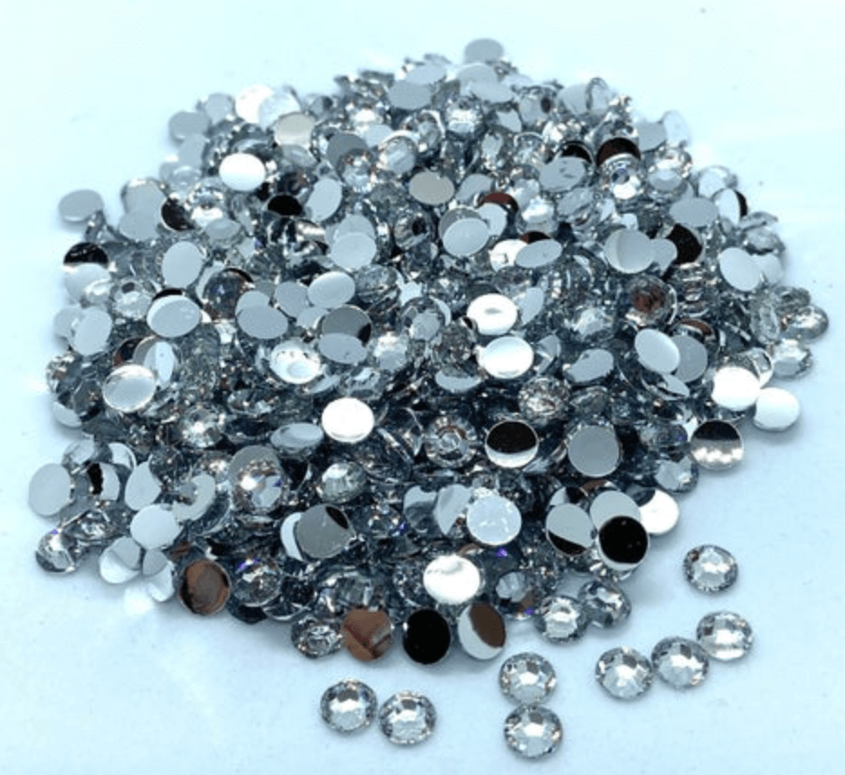 Clear Resin Round Flat Back Rhinestones