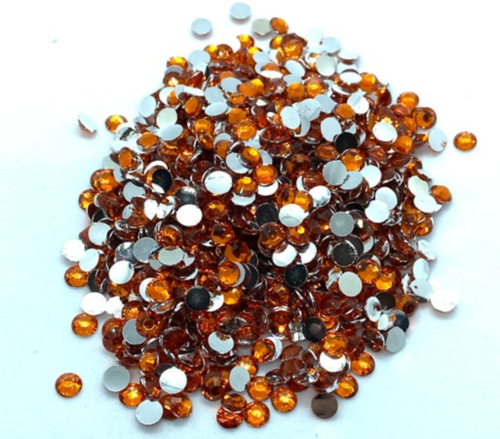 Hyacinth Resin Round Flat Back Rhinestones