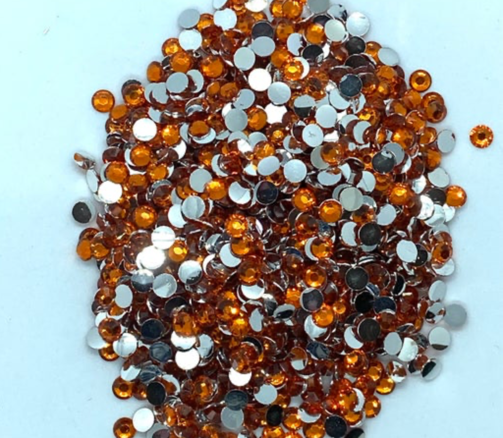 Hyacinth Resin Round Flat Back Rhinestones