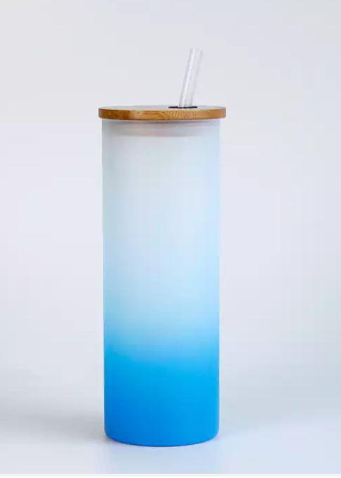 16 oz Sublimation Clear Glass Tumbler