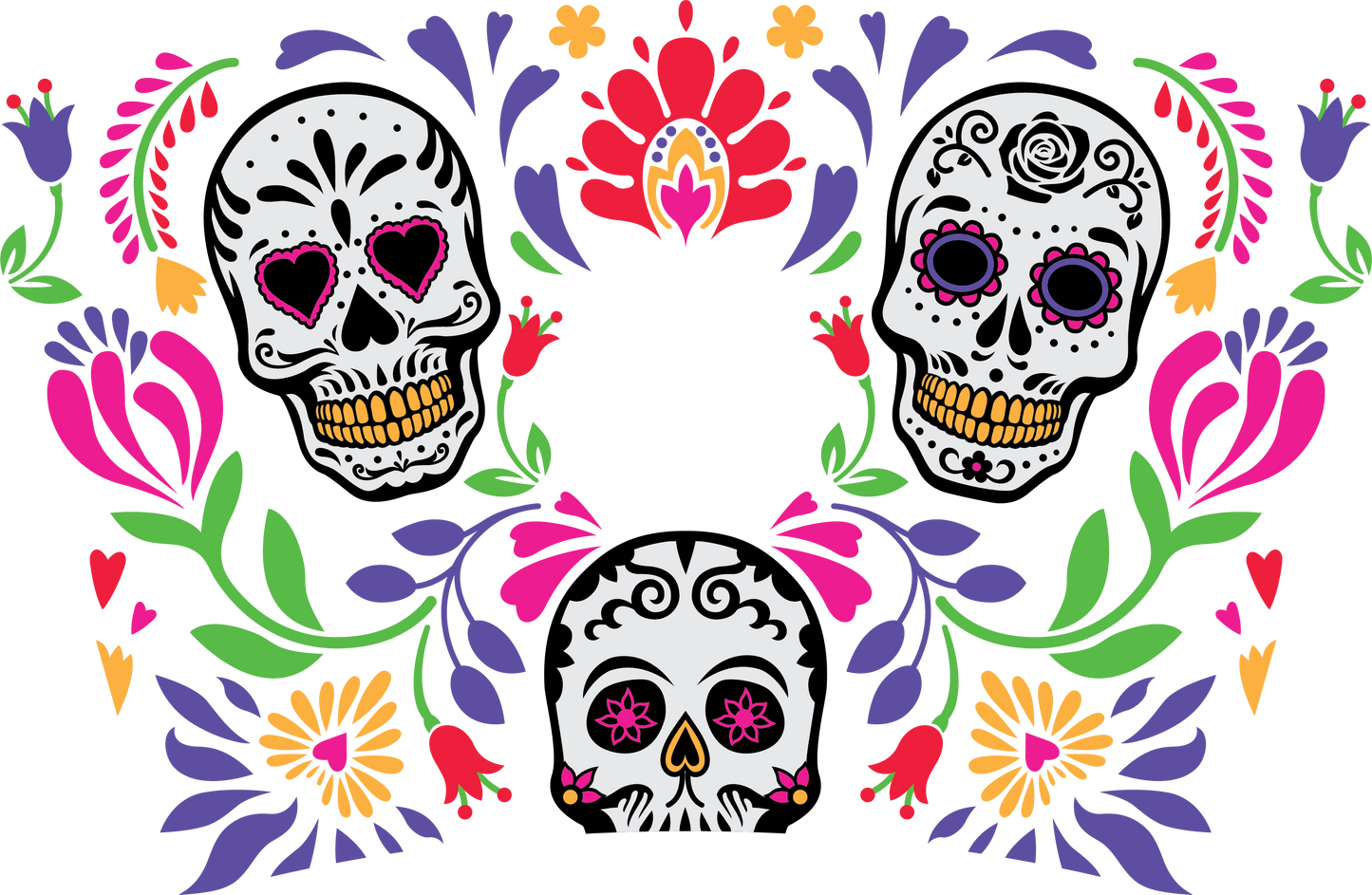 Sugar Skull - Cold Cup Wrap