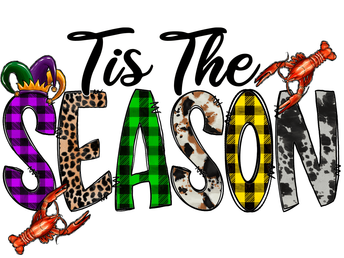 Tis The Season Mardi Gras T-Shirt Transfer