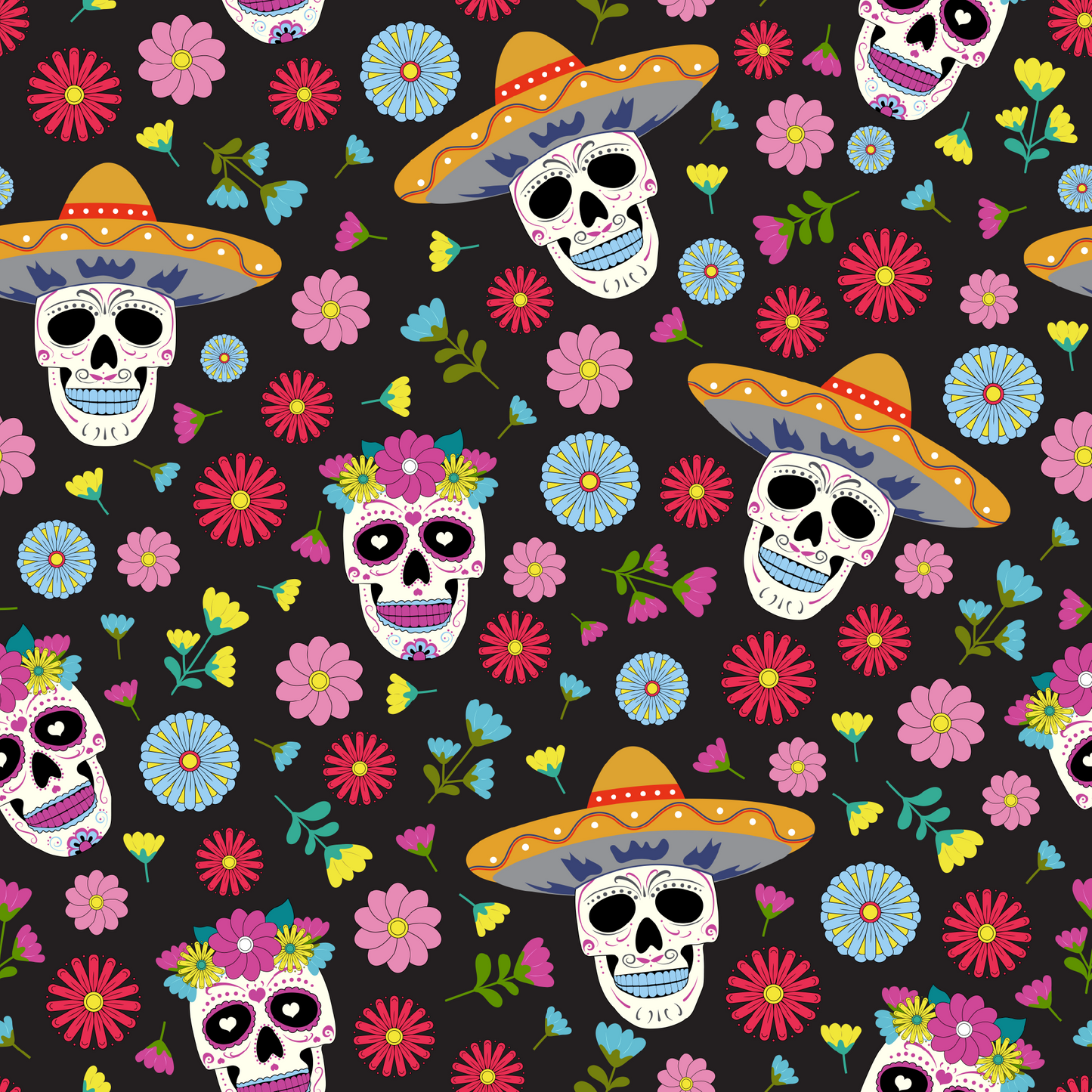 Sugar Skull-12x12 Adhesive Vinyl