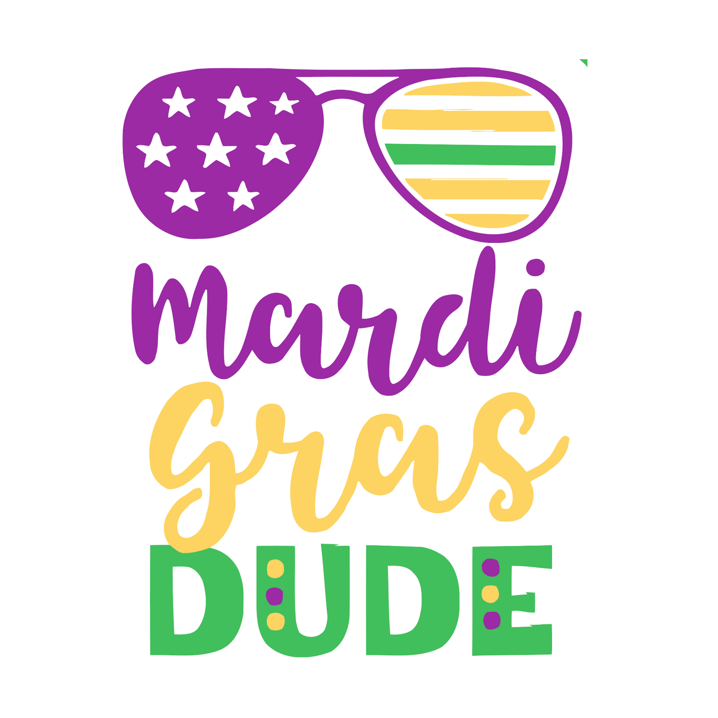 Mardi Gras Dude- Kids Mardi Gras T-shirt Transfer
